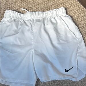 Nike White Athletic Shorts Lightweight Performance